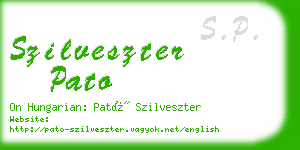 szilveszter pato business card